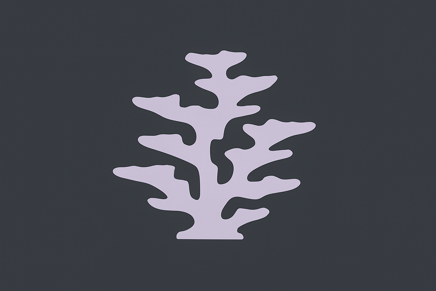 Plate coral icon with subtle purple hints