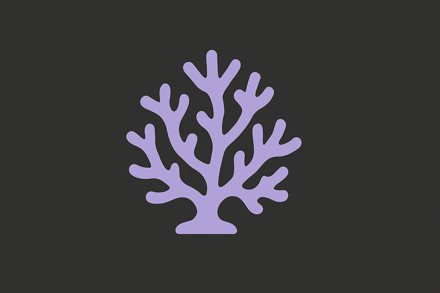 Three coral icons with subtle purple hints